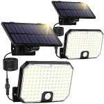 LED Solar Outdoor Motion Sensor Wall Lights - 2 Pack