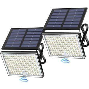 JACKYLED 113 LED Solar Motion Lights - 2 Pack