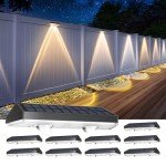 Solar Outdoor Fence Lights - 10 Pack, Waterproof