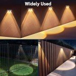 Solar Outdoor Fence Lights - 10 Pack, Waterproof