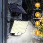 106 LED Solar Motion Sensor Flood Lights - 2 Pack