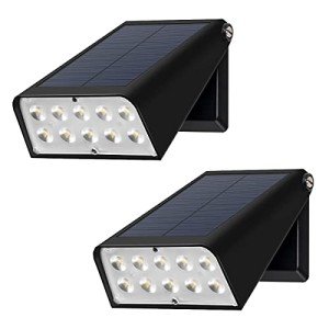 Solar Powered Dusk-to-Dawn Patio Wall Lights - 2-Pack