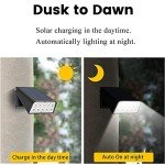 Solar Powered Dusk-to-Dawn Patio Wall Lights - 2-Pack