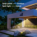 Outdoor Solar Spotlights with 16FT Dusk to Dawn Cable