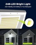 JACKYLED Waterproof Solar Motion Sensor Lights - 2-Pack