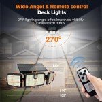 Quick Charge Solar Motion Deck Lights - 4 Pack