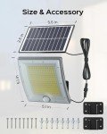 JACKYLED Waterproof Solar Motion Sensor Lights - 2-Pack