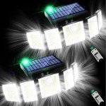 Bright Waterproof Solar Motion Sensor Lights - 2 Pack