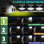 Bright Waterproof Solar Motion Sensor Lights - 2 Pack