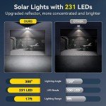 TECKNET 231 LED Waterproof Solar Motion Lights - 4 Pack