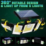 Bright Waterproof Solar Motion Sensor Lights - 2 Pack