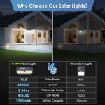 Solar Motion Sensor Lights, 416 LED, 4000LM