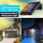 MPJ Solar Light Outdoor, 56 LED Solar Light Outside with Motion Detector, IP65 Waterproof, 120° Lighting Angle, Solar Wall Light for Garden with 16.5ft Cable