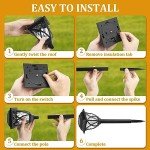 GIGALUMI Solar Lights Outdoor Waterproof, 6 Pack LED Solar Garden Lights, Solar Lights for Outside, Garden Decor for Yard, Patio, Landscape, Planter, Walkway (Warm White)