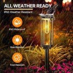BITPOTT Bright Solar Pathway Lights Outdoor, 8 Pack Solar Powered Garden Lights Waterproof, Auto On/Off Solar Yard Lights for Lawn Patio Walkway Driveway Decor Landscape Lighting