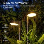 E-Kong 8 Pack Solar Pathway Lights Outdoor, Bright 12 LED Solar Lights Outdoor Waterproof for Yard, Over 12Hrs Long Lighting Solar Powered Garden Lights for Outside Walkway Patio Path Driveway