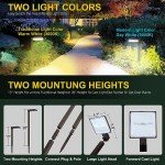 Bobcat Solar Pathway Lights Super Bright 300 lumens with 2-in-1 Warm White and Daylight Modes, Dark Brown Solar Lights for Outdoor Path, Sidewalk, Driveway or Walk Way Light(4 Pack)