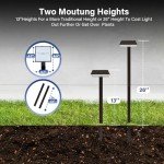 Bobcat Solar Pathway Lights Super Bright 300 lumens with 2-in-1 Warm White and Daylight Modes, Dark Brown Solar Lights for Outdoor Path, Sidewalk, Driveway or Walk Way Light(4 Pack)