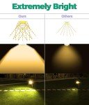 Airmee Solar Outdoor Lights for Outside, ‎30 LED Spotlights IP68 Waterproof, 3 Modes Solar Landscape Lights 40000H Lifespan, Auto On/Off Garden Lights for Yard/Pathway, Warm White 6 Pack