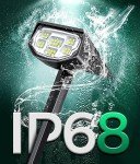 Airmee Solar Outdoor Lights for Outside, ‎30 LED Spotlights IP68 Waterproof, 3 Modes Solar Landscape Lights 40000H Lifespan, Auto On/Off Garden Lights for Yard/Pathway, Warm White 6 Pack