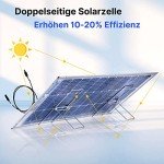 100W 12V Bifacial Monocrystalline Solar Panels (2 PCS)