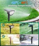 Airmee Solar Outdoor Lights for Outside, ‎30 LED Spotlights IP68 Waterproof, 3 Modes Solar Landscape Lights 40000H Lifespan, Auto On/Off Garden Lights for Yard/Pathway, Warm White 6 Pack