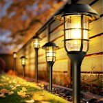 GIGALUMI Solar Lights Outdoor Waterproof for Fence, Solar Garden Lights for Deck Fall Decoration,Solar Powered Pathway Landscape Lighting for Yard,Porch,Step,Walkway,Driveway, 6 Pack (Warm White)