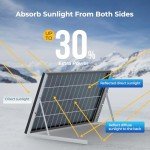 BougeRV 600W Bifacial Monocrystalline Solar Panel