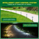 URAGO Super Bright Solar Lights Outdoor Waterproof 10 Pack, Dusk to Dawn Up to 12 Hrs Solar Powered Pathway Garden Lights Auto On/Off, LED Landscape Lighting Decorative for Walkway Patio Yard