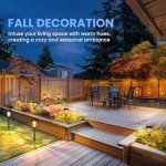 GIGALUMI Solar Lights Outdoor Waterproof for Fence, Solar Garden Lights for Deck Fall Decoration,Solar Powered Pathway Landscape Lighting for Yard,Porch,Step,Walkway,Driveway, 6 Pack (Warm White)