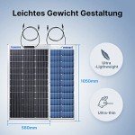 100W 12V Bifacial Monocrystalline Solar Panels (2 PCS)