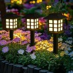 GIGALUMI LED Solar Walkway Lights, 10 Pack Waterproof Lights for Garden, Landscape, Path, Yard, Patio, Driveway - Maintain 10 Hours of Lighting