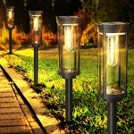 COXSENI Solar Pathway Lights Outdoor 8 Pack, Bright Solar Path Lights Outside Waterproof, Solar Sidewalk Lights Solar Powered Landscape Lights for Walkway Driveway Lawn Patio Yard Garden