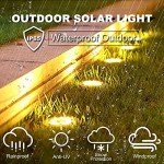 Solar Ground Lights-Waterproof Solar Lights Outdoor Garden- Solar Disk Lights-Upgraded 16LED Bright in-Ground Lights-Landscape Lights for Pathway, Yard, Lawn, Patio, Walkway (12 Pack White Light)