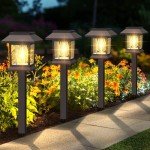 Benany Solar Pathway Lights Outdoor, 12 Pack Upgraded LED Waterproof Solar Outdoor Lights, Solar Garden Landscape Lighting for Outside Driveway Garden Landscape Walkway Path Yard Lawn Decor (12)