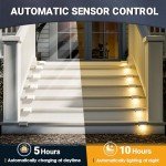 SOLPEX Solar Fence Lights Outdoor 16 Pack, Solar Step Lights Waterproof Led Solar Lights for Outdoor Stairs, Deck, Fence, Yard, Patio, and Balcony(Warm White)