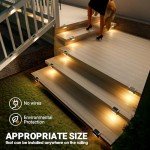 SOLPEX Solar Fence Lights Outdoor 16 Pack, Solar Step Lights Waterproof Led Solar Lights for Outdoor Stairs, Deck, Fence, Yard, Patio, and Balcony(Warm White)
