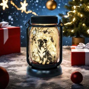 Dog Butterfly Solar Lanterns, Outdoor Solar Lights, Border Collie Gifts, Corgi Gifts, Garden Decor, Patio Decor, Garden Gifts, Gifts for Dog Lovers, Dog Memorials, Dog Gifts for Women, Gifts for Girls