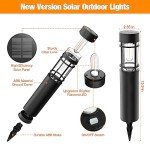 ENSLI Solar Pathway Lights Outdoor, 8Pack Upgraded Solar Outdoor Lights Waterproof, Up to 12 Hrs Solar Garden Lights Outdoor Solar Landscape Lights for Outside Yard Patio Garden Walkway Driveway Decor