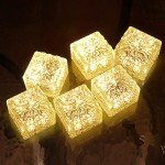 HOFLYW 6 Pack Solar Brick Lights Landscape Path Light Garden Decoration Yard Paver Road Lighting Recessed Paver for Garden, Pathway, Patio, Walkway Decor