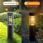 ENSLI Solar Pathway Lights Outdoor, 8Pack Upgraded Solar Outdoor Lights Waterproof, Up to 12 Hrs Solar Garden Lights Outdoor Solar Landscape Lights for Outside Yard Patio Garden Walkway Driveway Decor