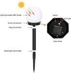 Solar Lights Outdoor, 8 Pack LED Solar Globe Powered Garden Light Waterproof for Yard Patio Walkway Landscape In-Ground Spike Pathway, Cold White