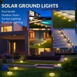 HOFLYW 6 Pack Solar Brick Lights Landscape Path Light Garden Decoration Yard Paver Road Lighting Recessed Paver for Garden, Pathway, Patio, Walkway Decor