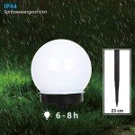 Solar Lights Outdoor, 8 Pack LED Solar Globe Powered Garden Light Waterproof for Yard Patio Walkway Landscape In-Ground Spike Pathway, Cold White