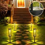 COXSENI Solar Pathway Lights Outdoor 6 Pack, Bright Solar Path Lights Outside Waterproof, Solar Walkway Lights Solar Powered Landscape Lights for Driveway Lawn Patio Sidewalk Yard
