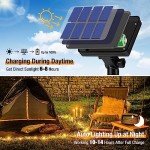 4 Pack Solar String Lights Outdoor - 320LED 132FT Solar Fairy Lights Waterproof 8 Modes, Copper Wire Solar Powered Twinkle Lights for Outside Tree Garden Christmas Wedding Party Decor (Warm White)