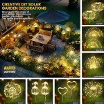 GIGALUMI Garden Outdoor Decor Lights 120LED 2Pack, Solar Garden Lights for Yard Outside Fairy Garden Lights Decorative, Solar Lights for Yard Pathway Flowerbed Planter Balcony Patio Garden Decor