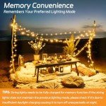 cshare Solar Fairy Lights Outdoor Waterproof,16.4ft 50LED Solar String Lights for Outside 8 Modes 2 Packs for Christmas Halloween Holiday Patio Backyard Garden Deorations Warm White