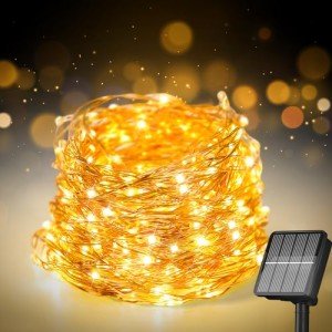 Solar String Lights for Outside, 200 LED 72Ft Solar Fairy Lights for Outside Waterproof with 8 Modes, Solar Lights Outdoor for Patio Tree Christmas Party Wedding Decor(Warm White)