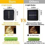 Dazzle Bright 2 Pack Solar String Lights Outdoor, Total 80FT 240LED Solar Powered Waterproof Fairy Lights 8 Modes, Silver Wire Lights (Warm White)